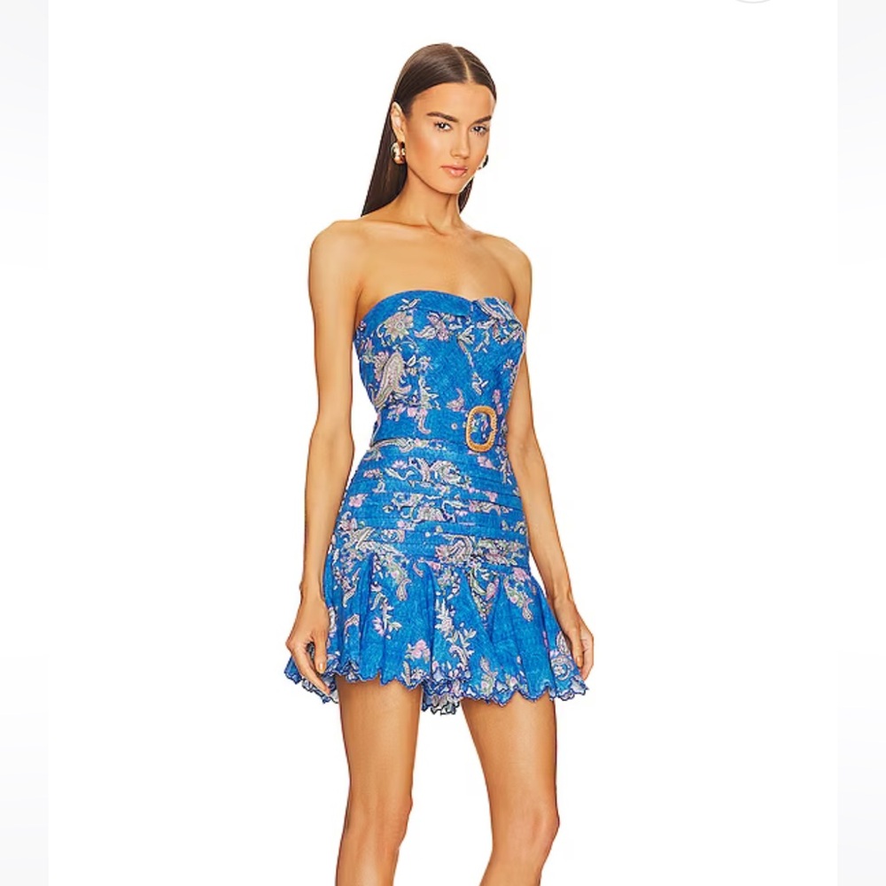 Hemant and Nandita Short Dress w/Belt Buckle - Cobalt Blue - L